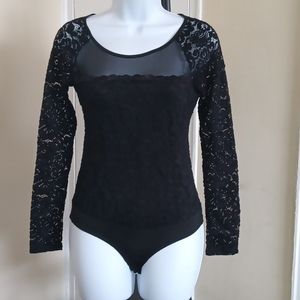 NWT  Bebe black lace bodysuit